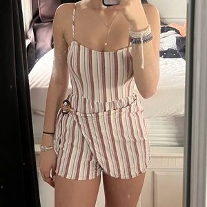 AEROPOSTALE STRIPED ROMPER